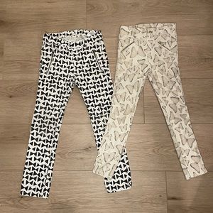H&M girls’ pants, two pairs.
